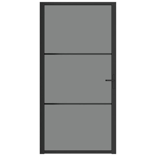 Interior Door 40.4"x79.3" Black ESG Glass and Aluminum A949-350563