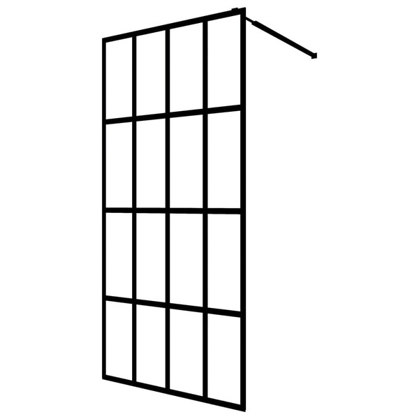 Walk-in Shower Screen Frosted Tempered Glass 46.5"x74.8" A949-145687