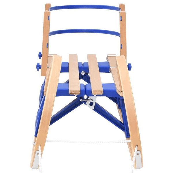 Foldable Sledge with Backrest 43.3" Plywood A949-93700