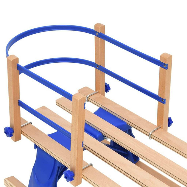Foldable Sledge with Backrest 43.3" Plywood A949-93700
