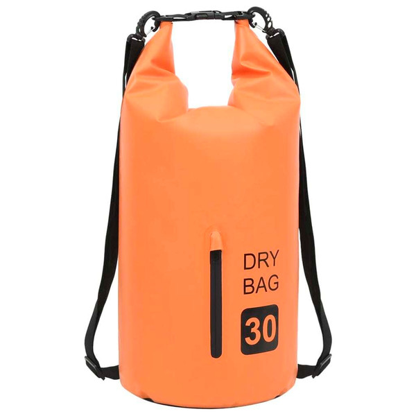 Dry Bag with Zipper Orange 7.9 gal PVC A949-92786