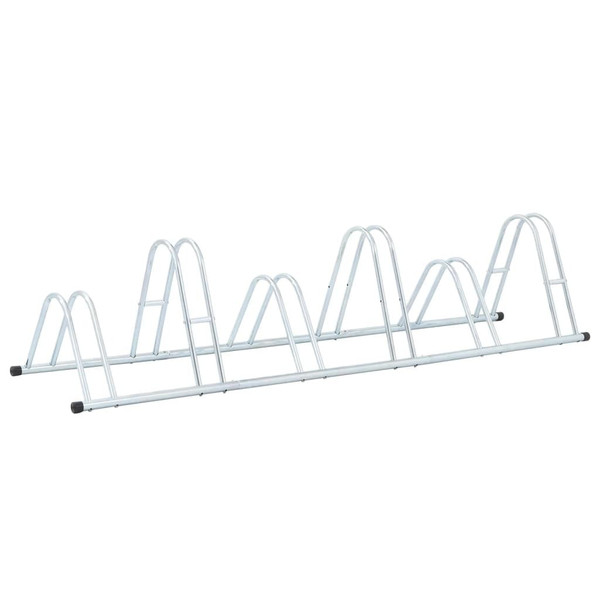 Bicycle Stand for 6 Bikes Floor Freestanding Galvanized Steel A949-4005567
