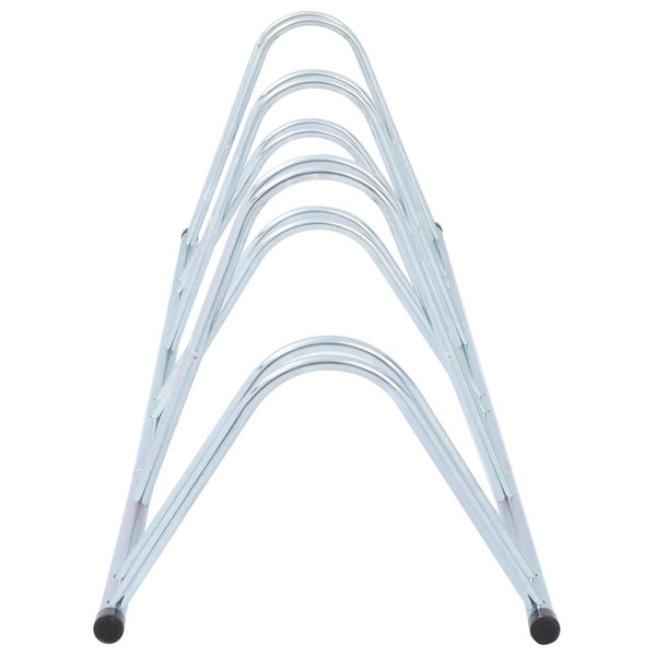 Bicycle Stand for 6 Bikes Floor Freestanding Galvanized Steel A949-4005567