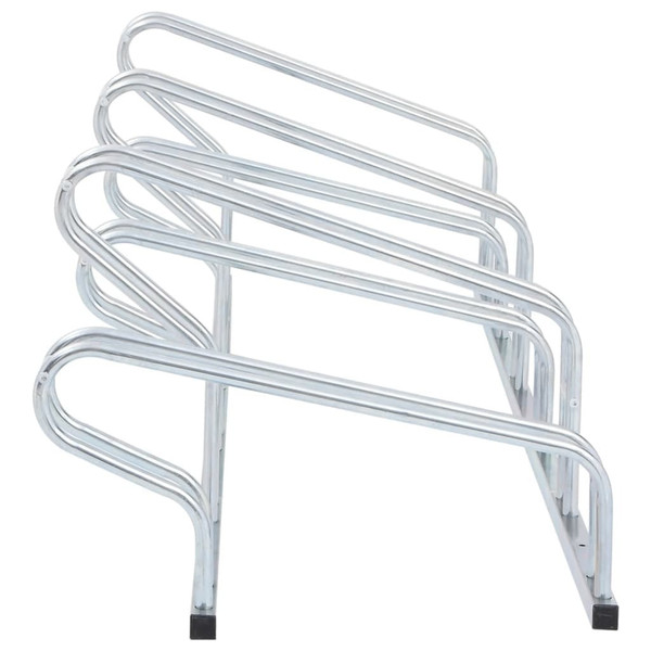 Bicycle Stand for 6 Bikes Floor Freestanding Galvanized Steel A949-4005577
