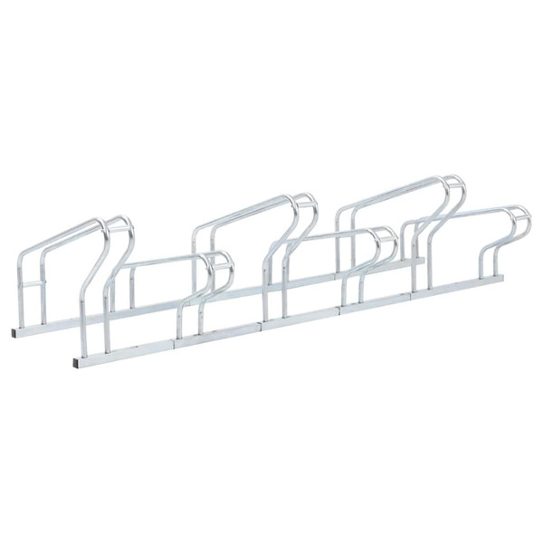 Bicycle Stand for 6 Bikes Floor Freestanding Galvanized Steel A949-4005577