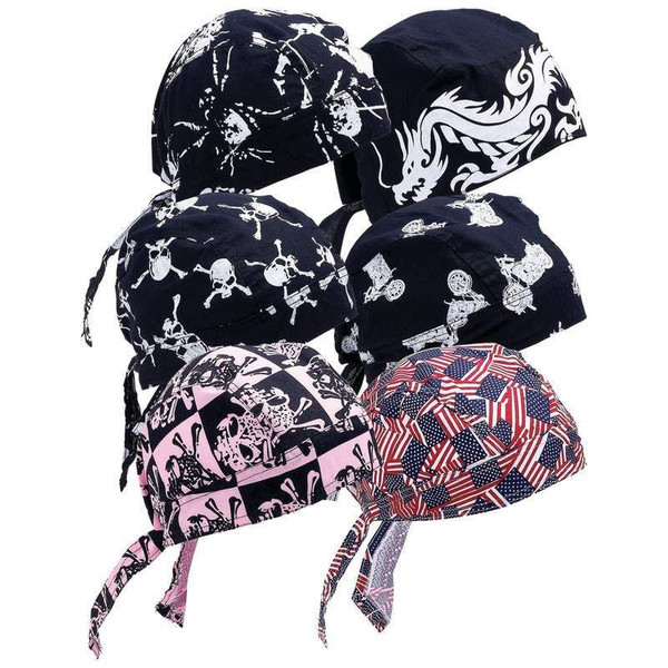 6pc Assorted Cotton Skull Cap Set Q147-GFSKULL3