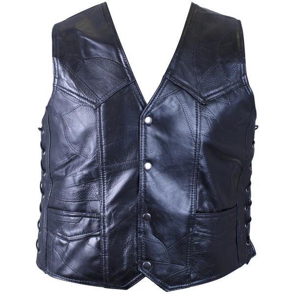 Genuine Buffalo Leather Vest Q147-GFVBIKEAGL
