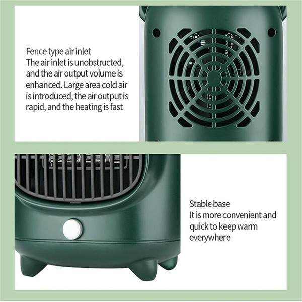 Electric Heater Lightweight Portable 30db Low Noise Flame Retardant Space Heater for Bedroom Living K484-PHO_0X5ZEB5I