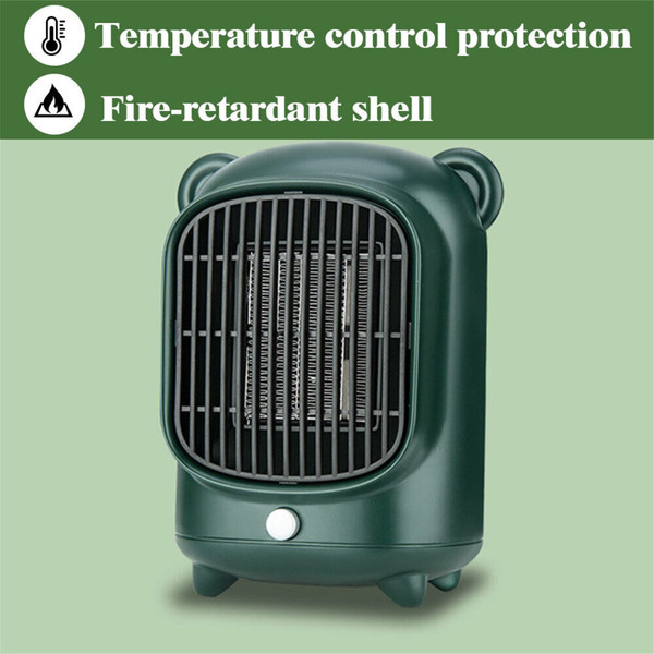 Electric Heater Lightweight Portable 30db Low Noise Flame Retardant Space Heater for Bedroom Living K484-PHO_0X5ZEB5I