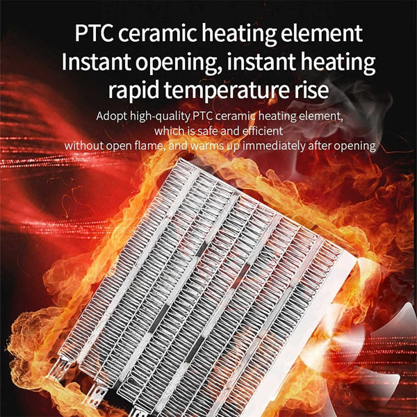 Electric Heater Lightweight Portable 30db Low Noise Flame Retardant Space Heater for Bedroom Living K484-PHO_0X5ZEB5I
