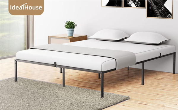US IDEALHOUSE Queen Metal Platform Bed Frame with Sturdy Steel Bed Slats,Mattress Foundation No Box K484-PHO_0PU08V7V_US