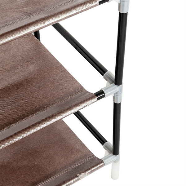 US Non-woven Fabric 7 Layers 14 Grids Shoe Rack Cabinet 110*28*115cm Storage  Holder Dark brown K484-PHO_0S7Z19UB_US