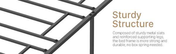 US IDEALHOUSE Twin Metal Platform Bed Frame with Sturdy Steel Bed Slats,Mattress Foundation No Box  K484-PHO_0PU0DX0G_US