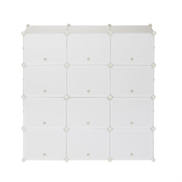 US 7-tier 21 Grids Storage Shoe Cabinet Shoe Rack Organizer White K484-PHO_0WHK93CX_US