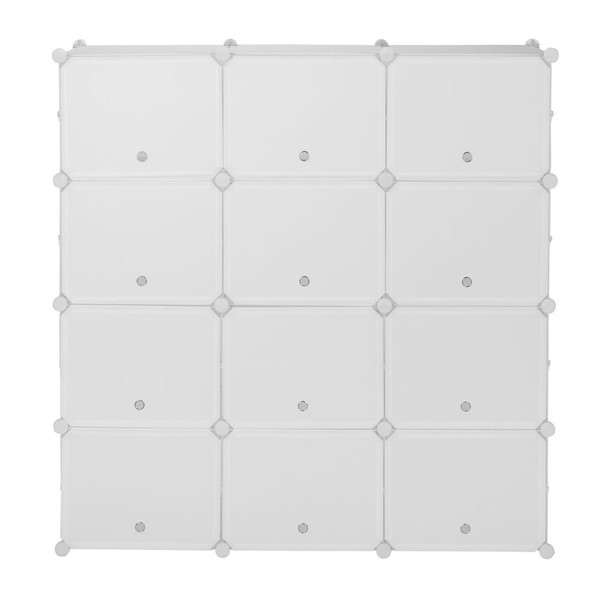 US 7-tier 21 Grids Storage Shoe Cabinet Shoe Rack Organizer White K484-PHO_0WHK93CX_US