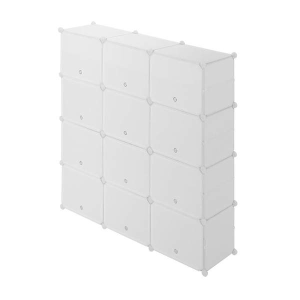US 7-tier 21 Grids Storage Shoe Cabinet Shoe Rack Organizer White K484-PHO_0WHK93CX_US