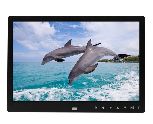 12 Inch 1080p HD Digital Photo Frame with Remote Control Support 32g Sd and USB White US Plug K484-PEL_06P2OAEC