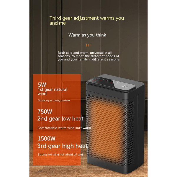1500w Space Electric Heater with Remote Control 3 Modes 12h Timer Tip-over Protective for Home Offi K484-PHO_0X44QM0N