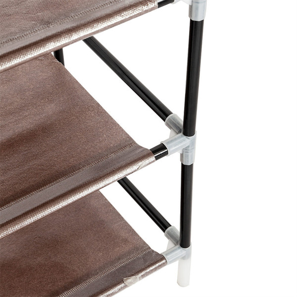 US Non-woven Fabric  Shoe  Cabinet 10 Layers Widened Household Shoe Organizer Dark brown K484-PHO_0S792WKZ_US