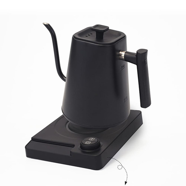 1L Electric Gooseneck Kettle Teapot with Stainless Steel Inner Liner and Cover, Hot Water Boiler He K484-FQZDN_ITCWSG11