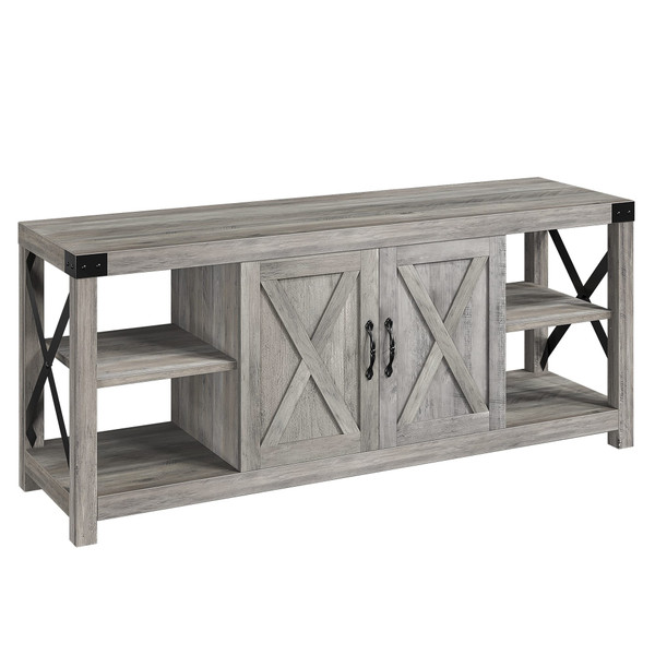 US AMYOVE 59 Inch TV Stand for TV up to 50 60 65 Inches Farmhouse Wood TV Cabinet Entertainment Cen K484-PHO_0VF840BS_US