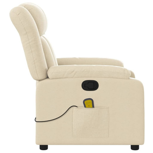 Massage Recliner Chair Cream Fabric A949-3205779