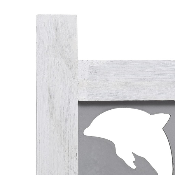 5-Panel Room Divider Gray 68.9"x65" Solid Wood A949-284193