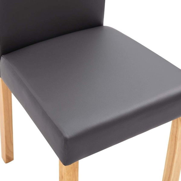 Dining Chairs 4 pcs Gray Faux Leather A949-249209