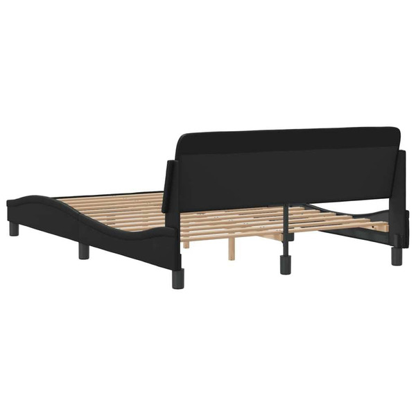 Bed Frame "Dover" Black 53.9"x74.8" Faux Leather A949-373285