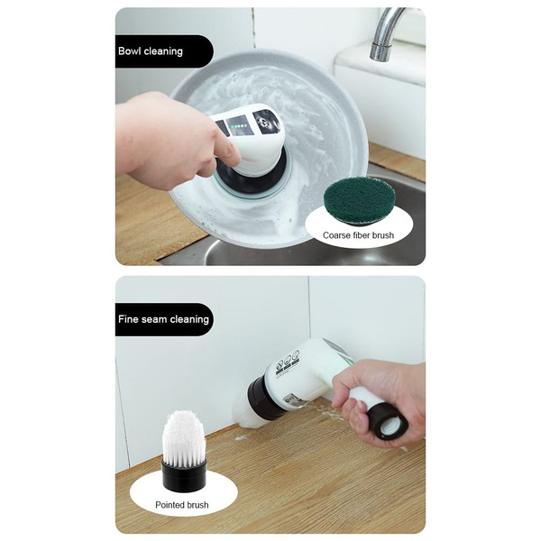 Electric Spin Scrubber, Electric Spin Brush With 7 Brush Heads, 3000mAh Rechargeable Battery, Type- K484-FQZDN_3A2F83LL