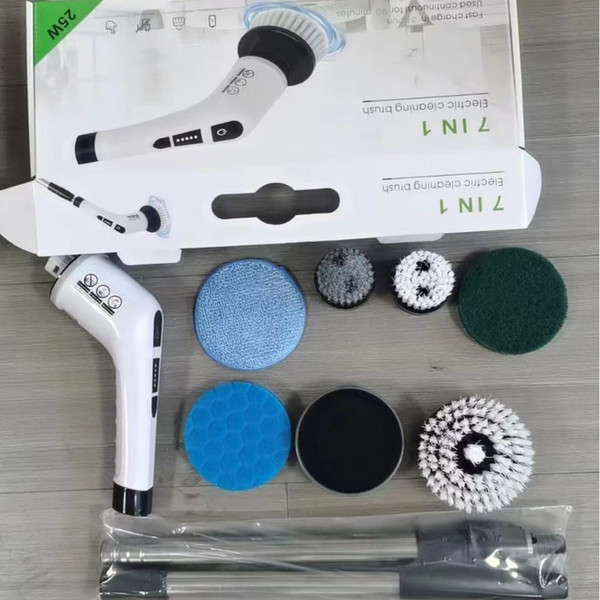 Electric Spin Scrubber, Electric Spin Brush With 7 Brush Heads, 3000mAh Rechargeable Battery, Type- K484-FQZDN_3A2F83LL