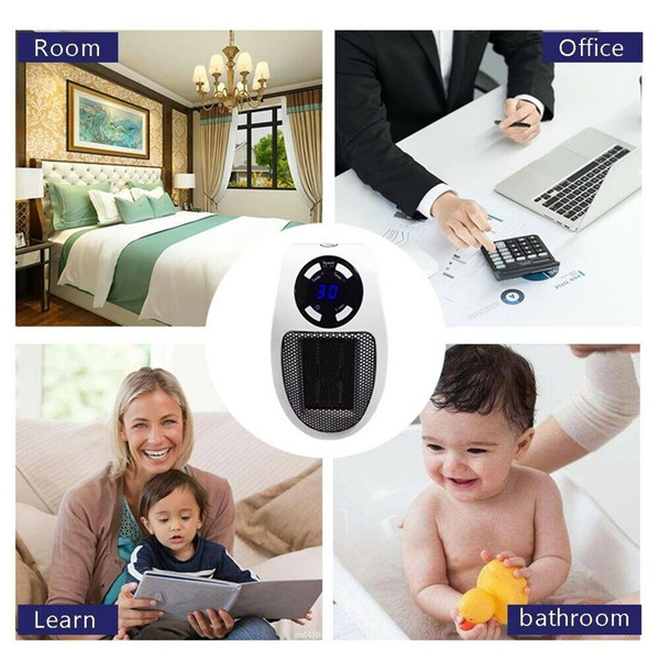 500w Portable Electric Heater Led Display Remote Control Household Radiator Warmer Machine with Tim K484-PHO_0X5VZKJA