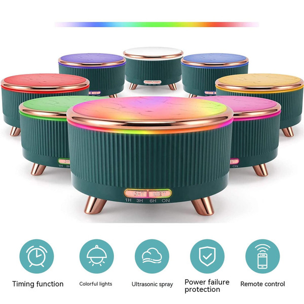 500ml Ultrasonic Household Mini Humidifier Low Noise Large Capacity Aroma Essential Oil Diffuser Wh K484-PHO_0YEJPTUD