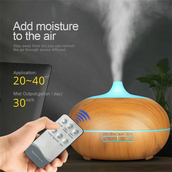 3-in-1 550ml Ultrasonic Led Essential Oil Aroma Diffuser Remote Control Mist Humidifier Air Purifie K484-PHO_0XLM20G2