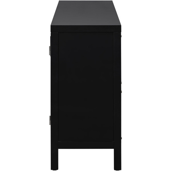 US Sideboard Cabinet With Rattan Door Metal Handles Adjustable Shelves 333lbs Load Capacity Multifu K484-PHO_11Z32QGJ_US