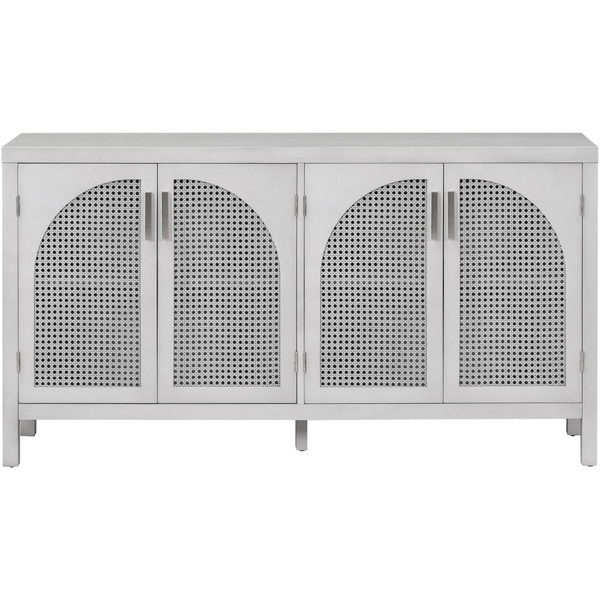 US Sideboard Cabinet With Rattan Door Metal Handles Adjustable Shelves 333lbs Load Capacity Multifu K484-PHO_11Z32QGJ_US