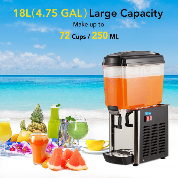 US GARVEE Commercial Beverage Dispenser 4.8 Gal Drink Dispenser With Thermostat Controller for Cold K484-PHO_0YIEDB7U_US