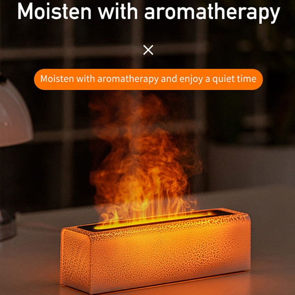 Aromatherapy Diffuser 150ml USB Flame Aromatherapy Machine with 7 LED Color Changing Lights DQ709 B K484-FQZHE_VE36J5E3