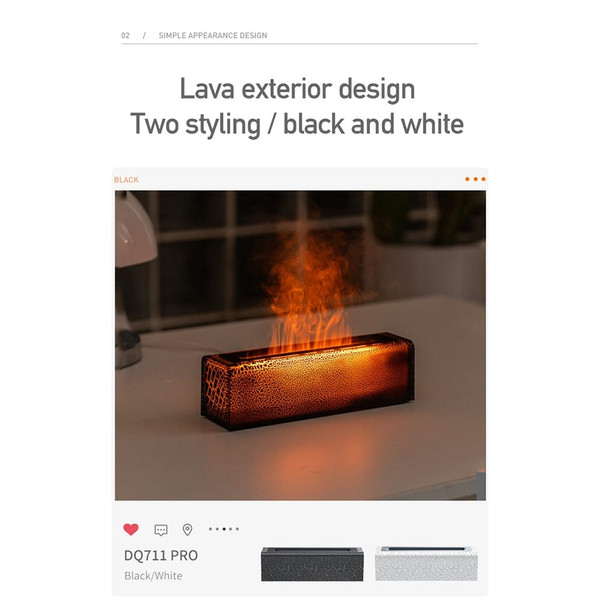 Aromatherapy Diffuser 150ml USB Flame Aromatherapy Machine with 7 LED Color Changing Lights DQ709 B K484-FQZHE_VE36J5E3