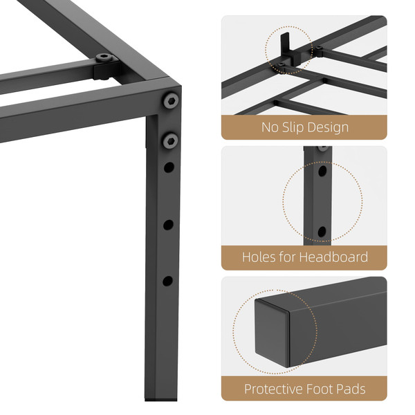 US IDEALHOUSE Full Metal Platform Bed Frame with Sturdy Steel Bed Slats,Mattress Foundation No Box  K484-PHO_0PU06JIV_US