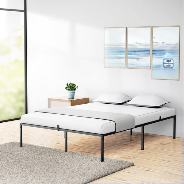US IDEALHOUSE Full Metal Platform Bed Frame with Sturdy Steel Bed Slats,Mattress Foundation No Box  K484-PHO_0PU06JIV_US