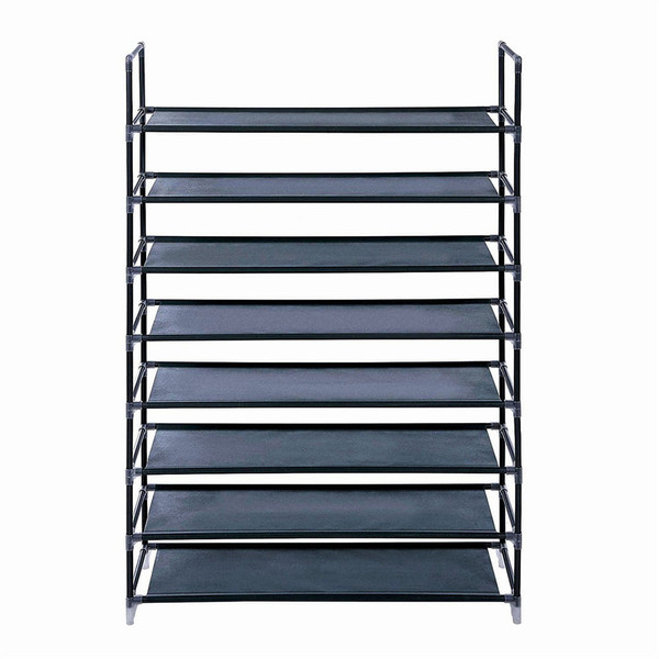 US 100cm 8 Layers Shoe Rack Extra Wide Portable Combined Simple Shoe Rack Black K484-PHO_0VJ25GJY_US
