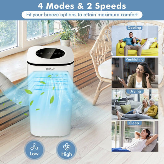 9000 BTU 3 in 1 Portable Air Conditioner with Fan and Dehumidifier-White B593-ES10113US