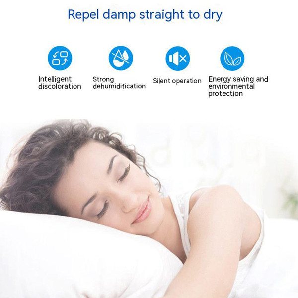 Household Mini Dehumidifier Built-in Ptc Ceramic Heater No Heat Charging Smart Silent Home Air Drye K484-FQZHE_C3GWOSJY