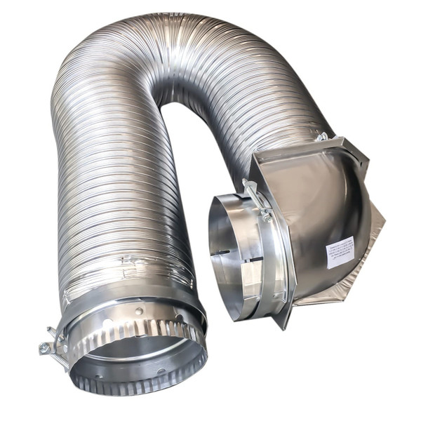 Builder's Best 112423 4" x 8ft UL Transition-Duct Single-Elbow Kit R810-BDB111718