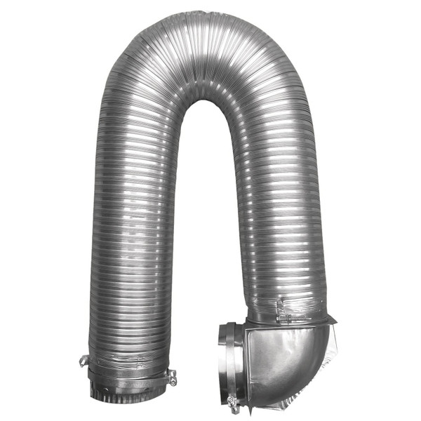 Builder's Best 112423 4" x 8ft UL Transition-Duct Single-Elbow Kit R810-BDB111718