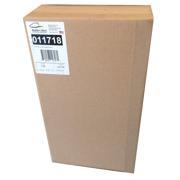 Builder's Best 112423 4" x 8ft UL Transition-Duct Single-Elbow Kit R810-BDB111718