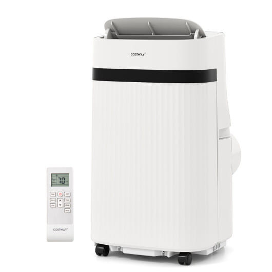 12000 BTU Portable Air Conditioner 3 in 1 Energy-saving with Fan and Dehumidifier-White - Color: Wh D681-FP10921US-WH