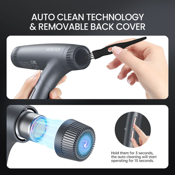 US GARVEE ARSUPEN Professional Hair Dryer Lightweight Foldable Dual Ionic Blow Dryer High Speed for K484-PBE_0BO7S3SH_US