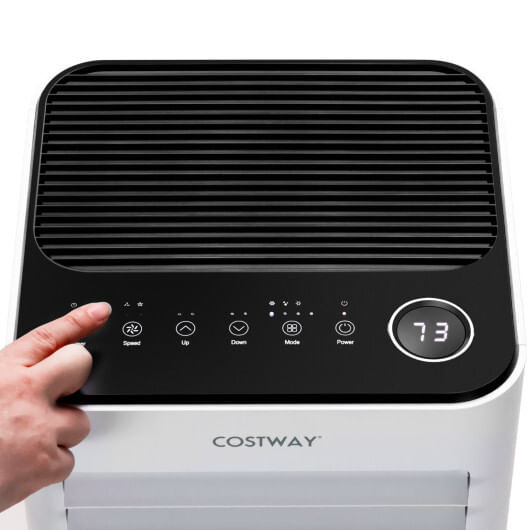 8000 BTU Portable Air Conditioner with Fan and Dehumidifier Mode-White - Color: White D681-FP10263US-BK